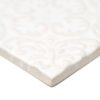 Royal White Glossy Baroque Ceramic Accent Tiles 6×6 (DC00347)