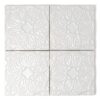 Royal White Glossy Filigree Ceramic Accent Tiles 6×6 (DC00348)