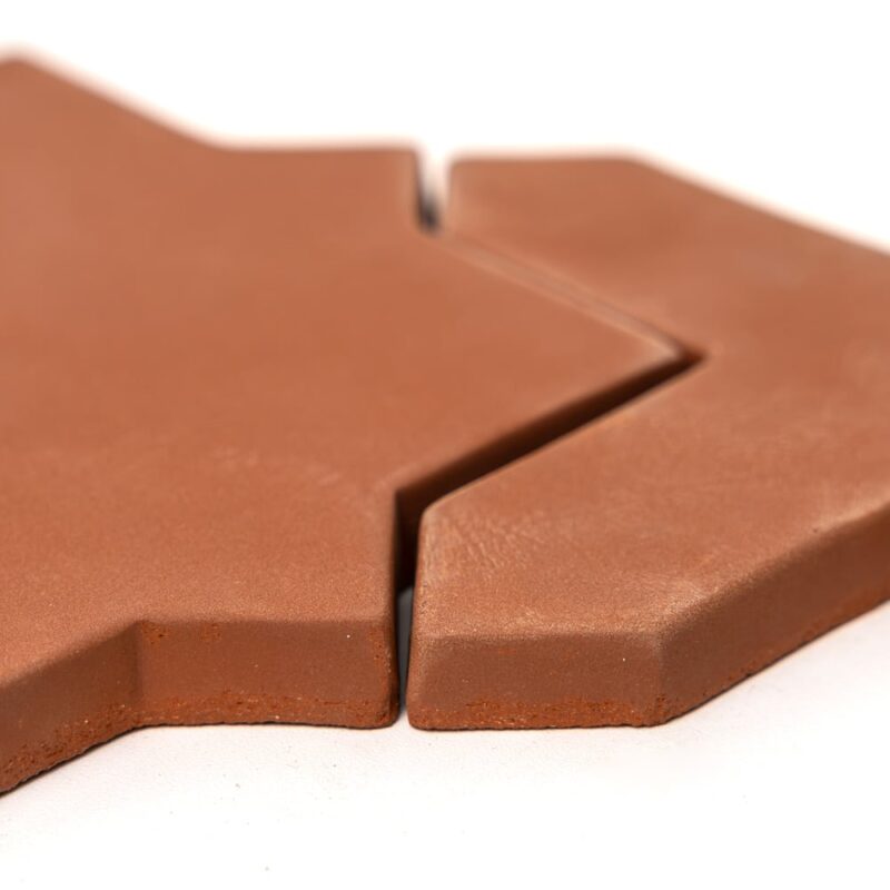 Hand Made Natural Star And Cross Pattern Terracotta Tiles 10×10 (DC00488)