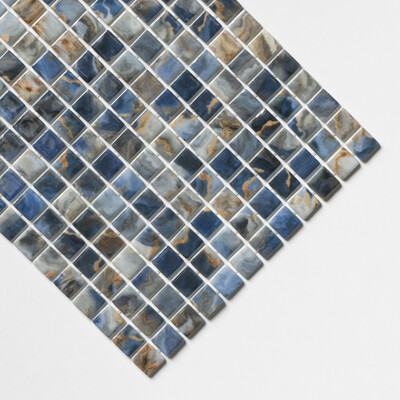 Ostrica Cilalı 1×1 Geri Dönüştürülmüş Cam Mozaikler 12 13/16×20 1/4