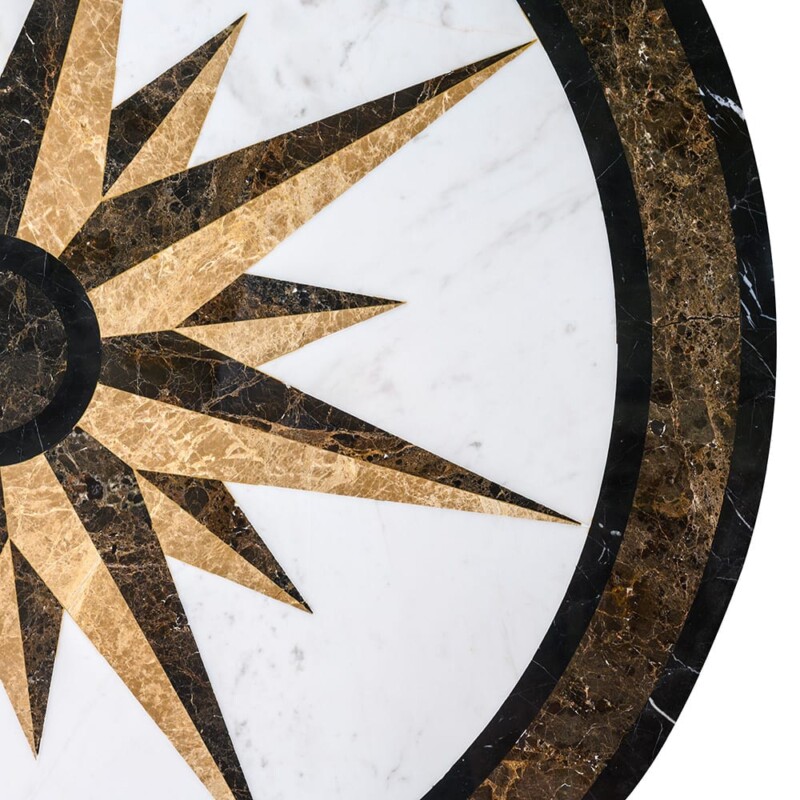 Campass Multi Finish Round Marble Medallion 36” Radius 36×36