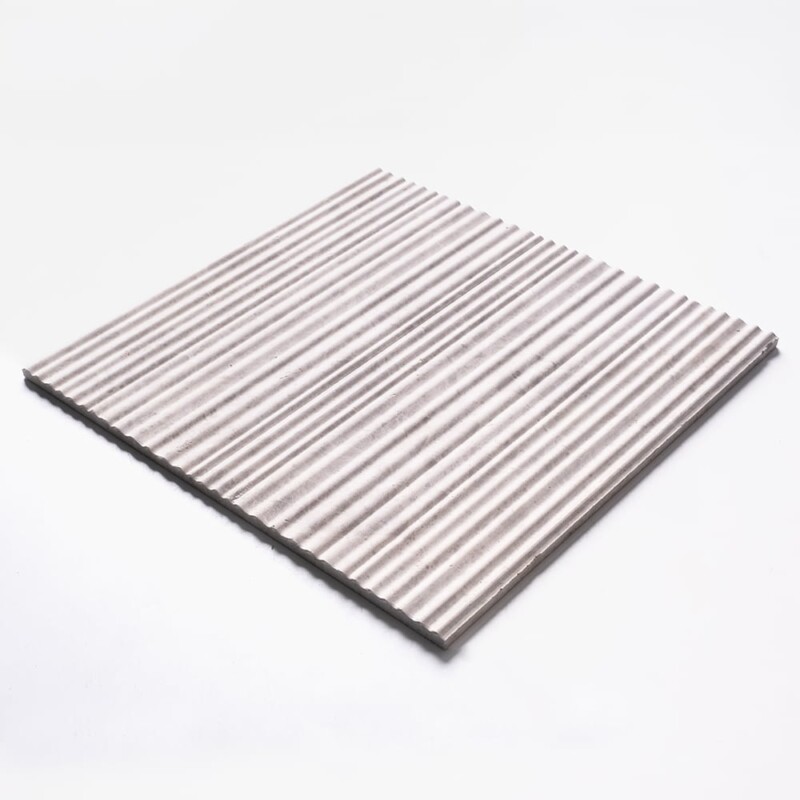Silver Shadow Honed Thin Fluted Marble Accent Tiles 18×18