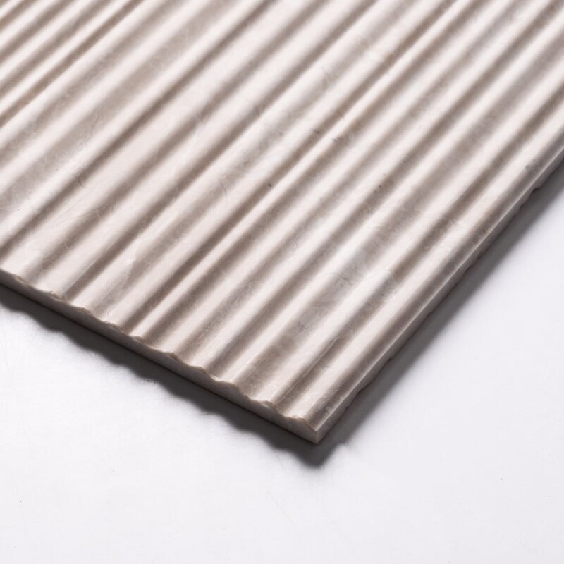 Diana Royal Honed Thin Fluted Marble Accent Tiles 18×18