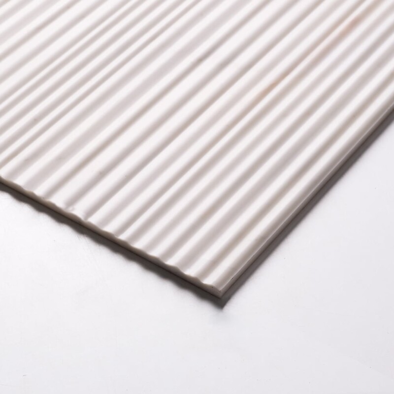 Calacatta Amber Honed Thin Fluted Marble Accent Tiles 18×18
