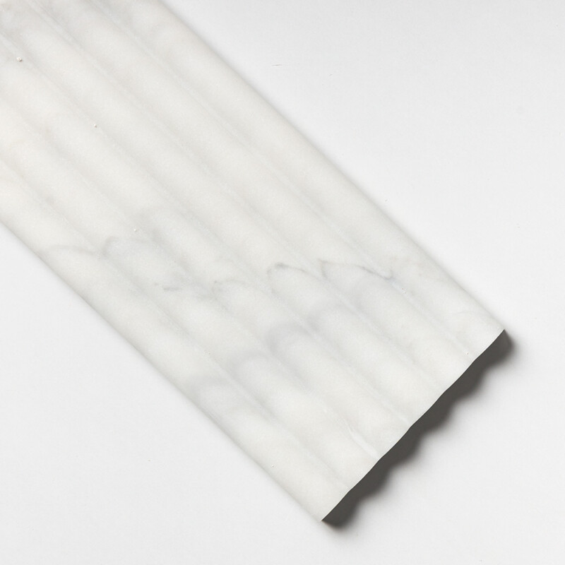 Calacatta Renaissance Honed Flute Trim Marble Accent Tiles 6×24