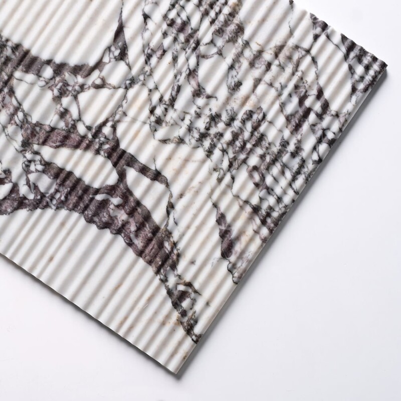Calacatta Viola Honed Thin Fluted Marble Accent Tiles 18×18