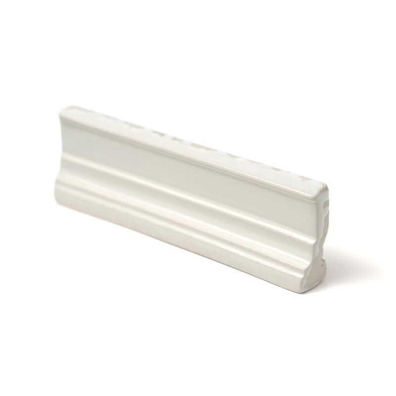 Marsala Bianco Glossy Ogee Trim Ceramic Moldings 2×6
