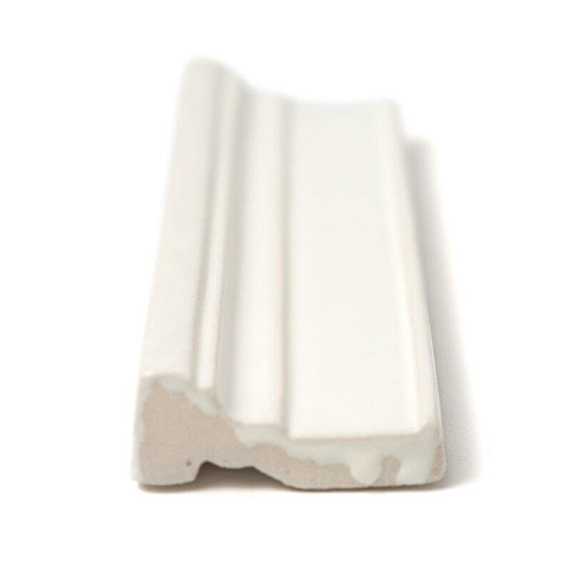 Marsala Bianco Glossy Ogee Trim Ceramic Moldings 2×6