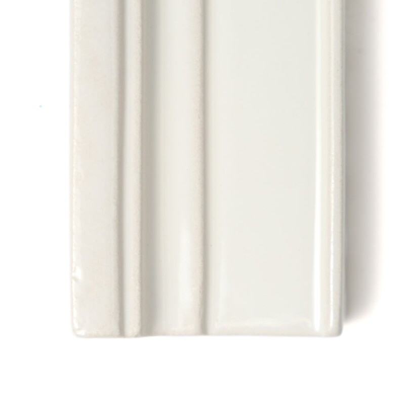 Marsala Bianco Glossy Ogee Trim Ceramic Moldings 2×6