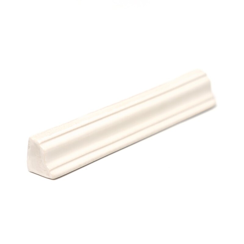 Marsala Bianco Glossy Finish Trim Ceramic Moldings 1×6