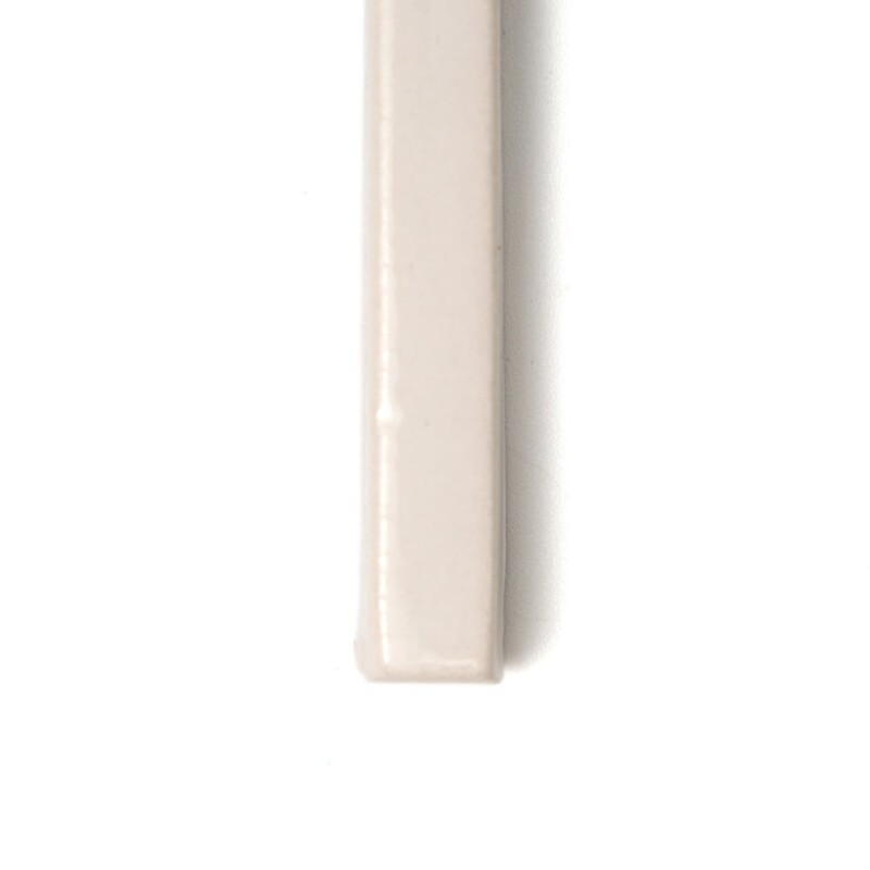 Marsala Bianco Glossy Edge Trim Ceramic Moldings 5/8×6
