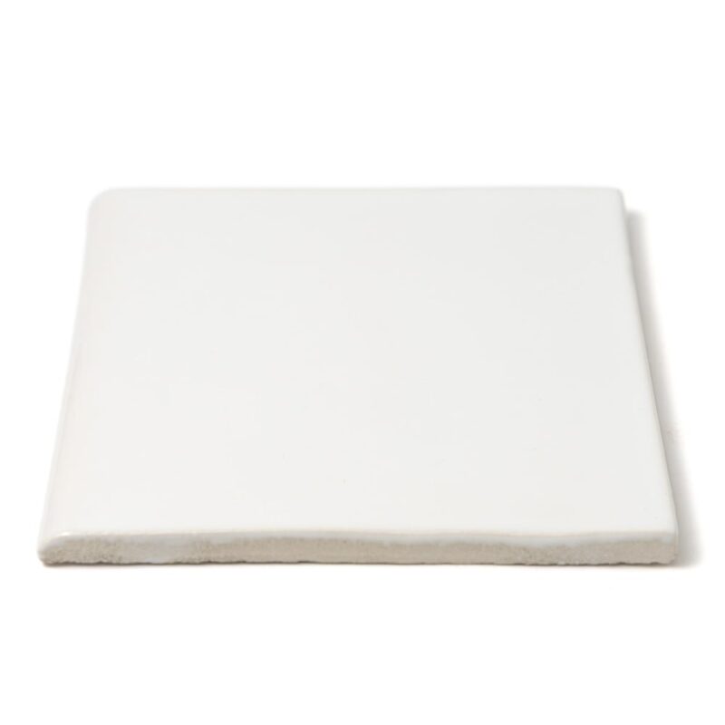 Royal White Glossy Bullnose Ceramic Moldings 6×6 (ML80094)