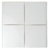 Royal White Glossy Bullnose Ceramic Moldings 6×6 (ML80094)