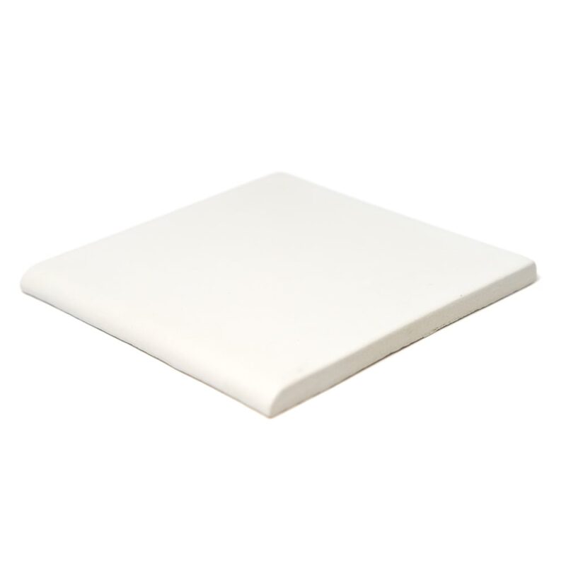 Satin Cotton Matte Bullnose Ceramic Moldings 6×6 (ML80096)
