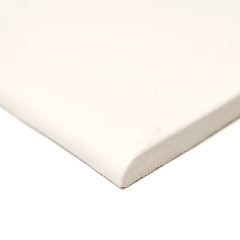 Satin Cotton Matte Bullnose Ceramic Moldings 6×6 (ML80096)