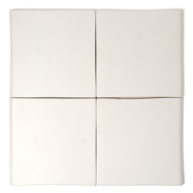 Satin Cotton Matte Bullnose Ceramic Moldings 6×6 (ML80096)