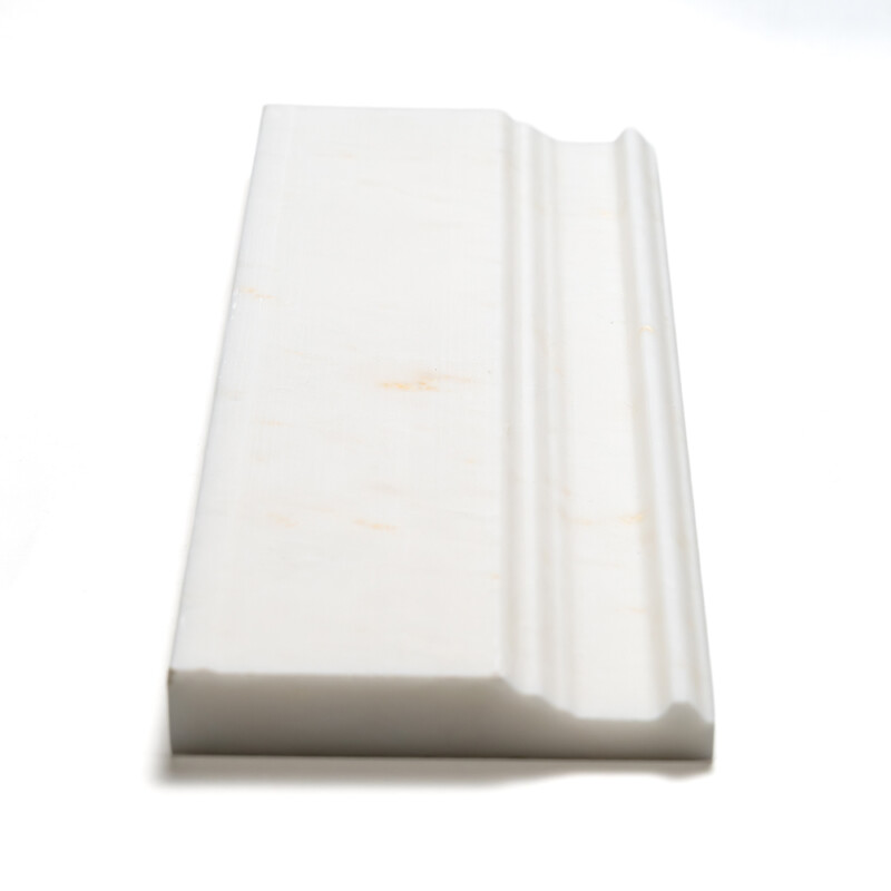 Calacatta Bella Honed Modern Base Marble Moldings 5 1/16×12