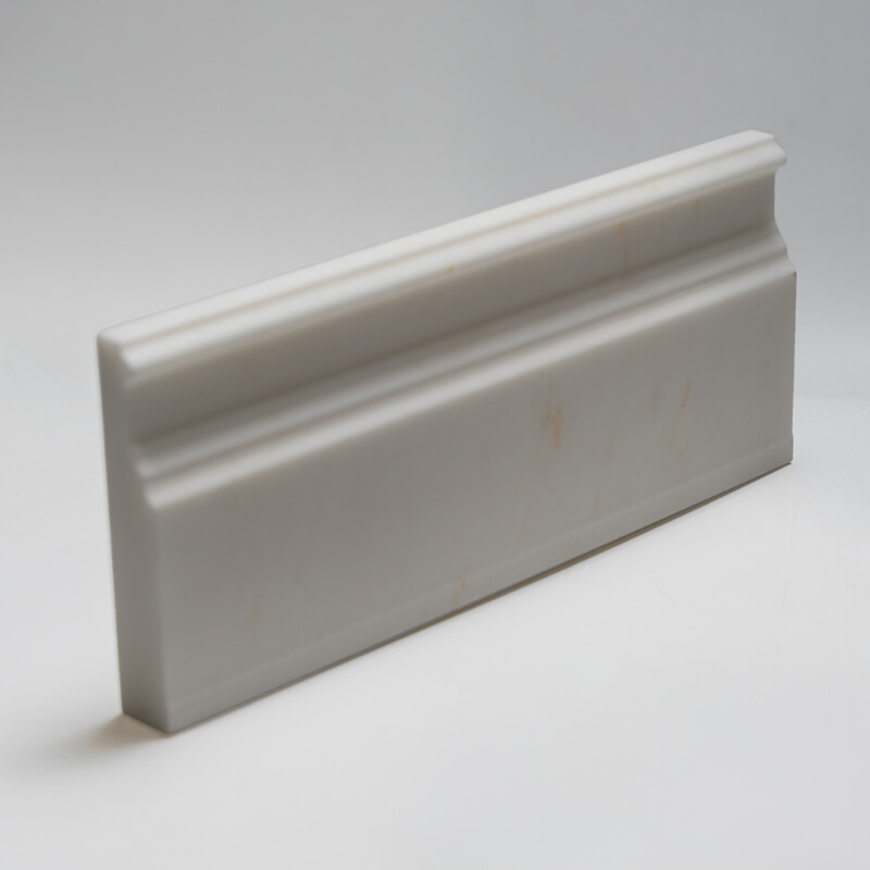 Calacatta Bella Honed Modern Base Marble Moldings 5 1/16×12