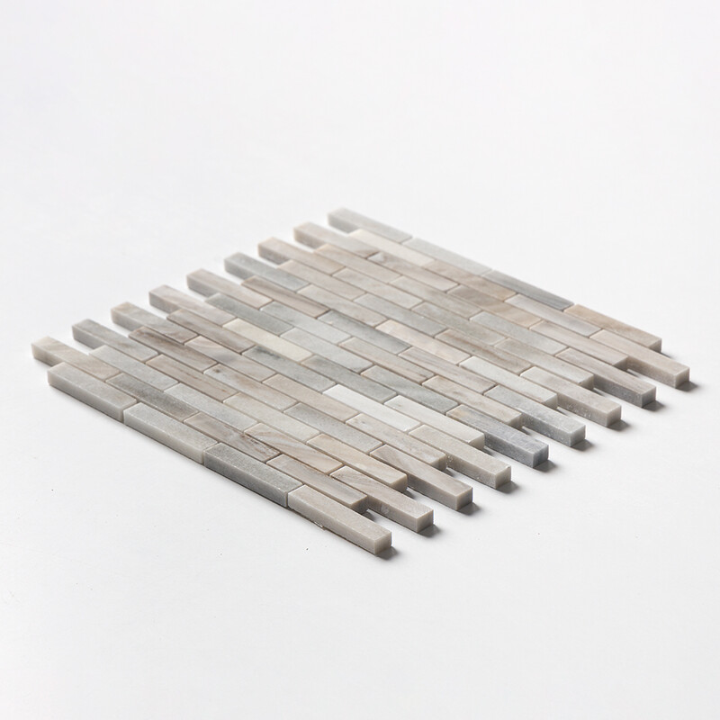 Skyline Polished 5/8×3 Marble Mosaics 12×12