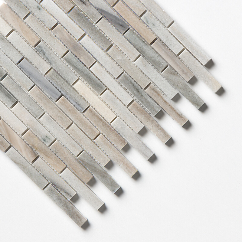 Skyline Polished 5/8×3 Marble Mosaics 12×12