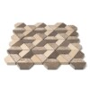 Auberge&heartsmere Textured 3d Hexagon Limestone Mosaics 10 3/8×12 (MS01265)