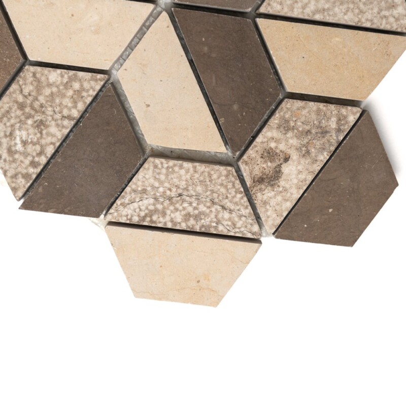 Auberge&heartsmere Textured 3d Hexagon Limestone Mosaics 10 3/8×12 (MS01265)