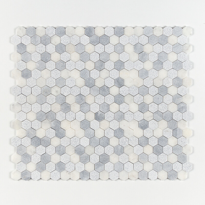 Allure&glacier Textured Hexagon 2 Marble Mosaics 10 3/8×12