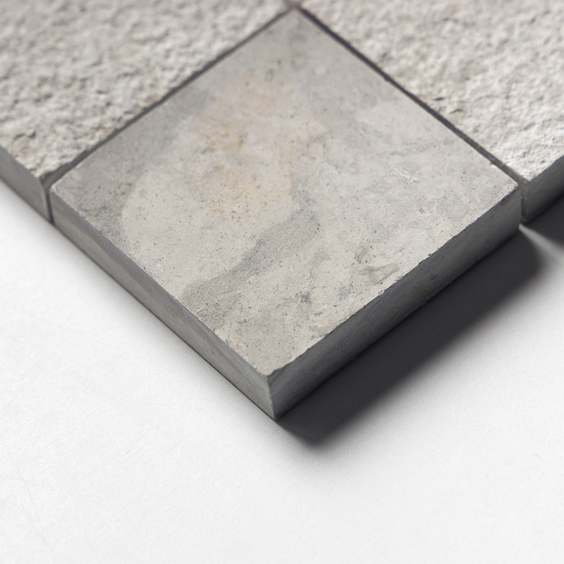 Snow White&britannia Textured 2×2 Limestone Mosaics 12×12