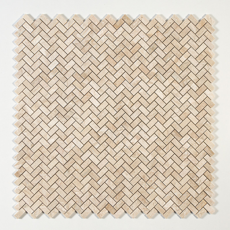 Diana Royal Honed Herringbone 1×2 Marble Mosaics 11×11