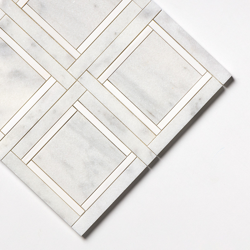 Snow White, Avalon Multi Finish Cambridge Marble Mosaics 12×12