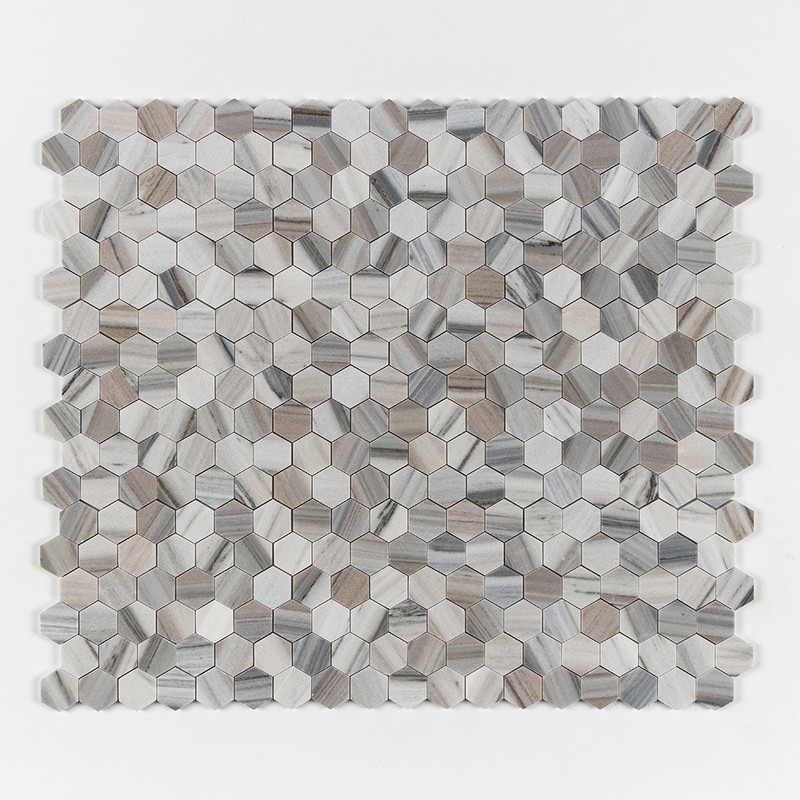 Skyline Polished Hexagon Marble Mosaics 10 3/8×12