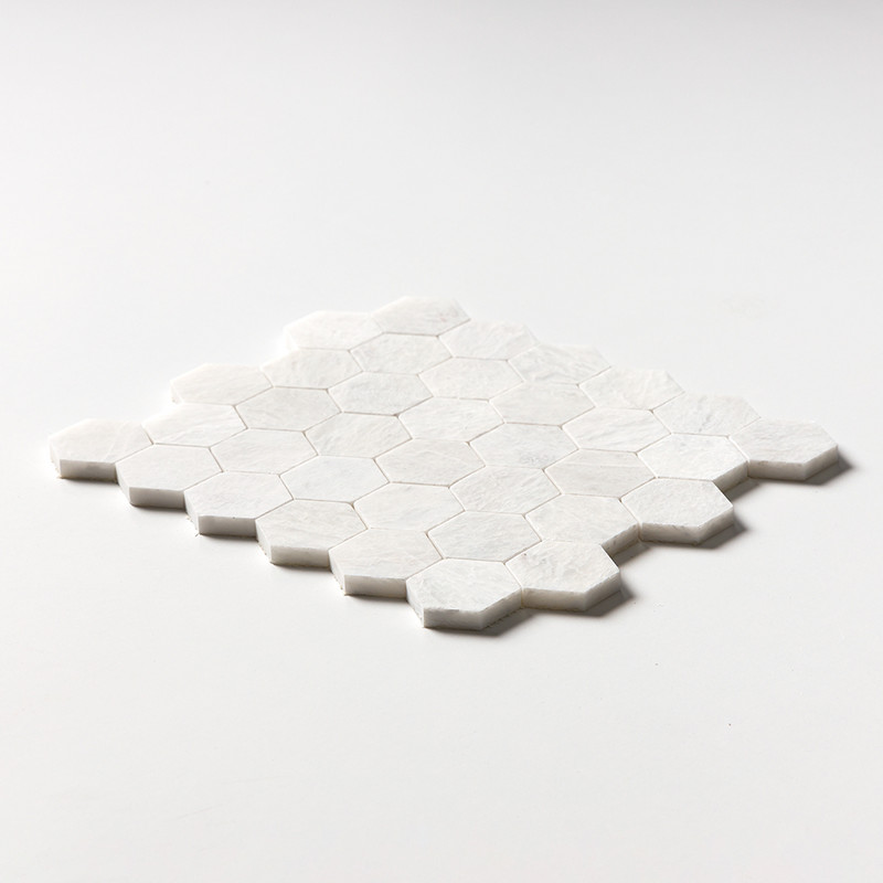 Iceberg Polished Hexagon Marble Mosaics 10 3/8×12