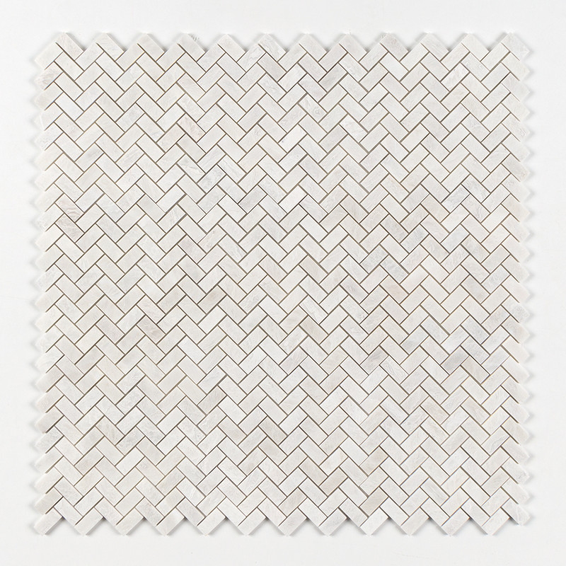 Iceberg Polished Herringbone 1×2 Marble Mosaics 11×11
