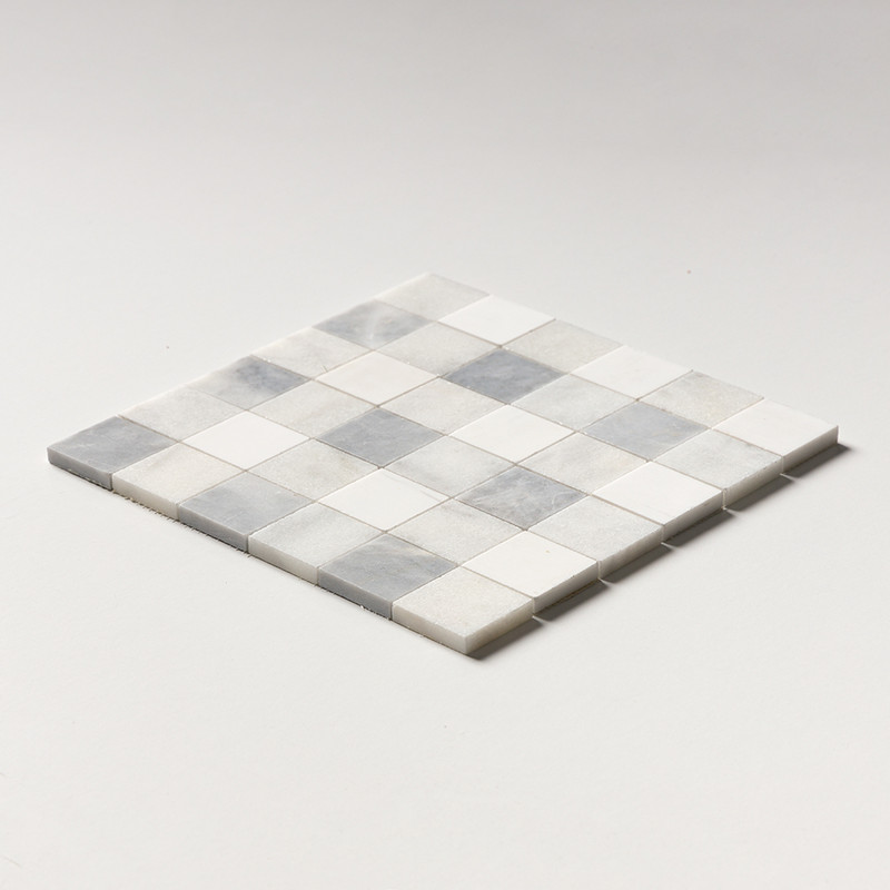 Allure Light, Snow White, Glacier Honed 2×2 Marble Mosaics 12×12