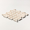 Diana Royal, Snow White Multi Finish Basket Weave 1×3 Marble Mosaics 12×12