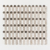 Silver Clouds, Snow White, Arctic Gray Multi Finish Pillar Marble Mosaics 12×13 1/2