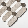 Silver Clouds, Snow White, Arctic Gray Multi Finish Pillar Marble Mosaics 12×13 1/2
