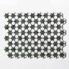 Verde Capri, Snow White Multi Finish Stars Marble Mosaics 12 1/8×14 (MS01784)