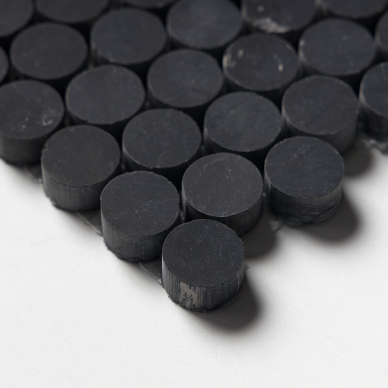 Black Honed Penny Round Marble Mosaics 11 1/4×11 3/4