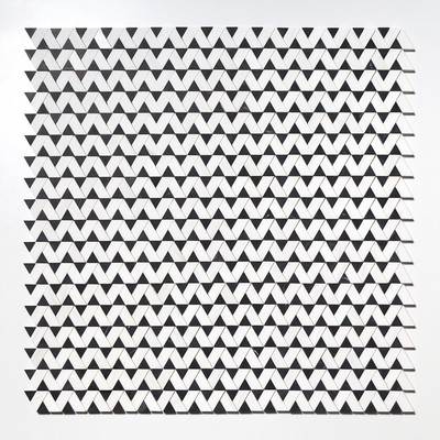 Mosaici in marmo Monte levigato nero, bianco neve 12 3/8×12 3/8