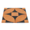 Black Honed, Terracotta Honed Emna Marble Mosaics 11 7/16×12 1/2