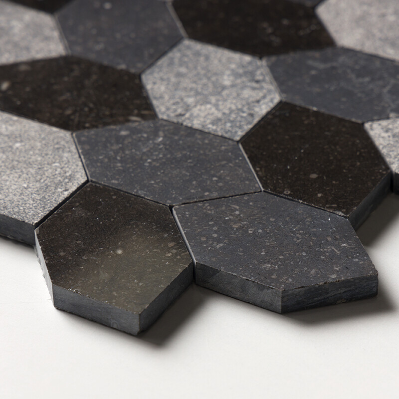 Belgium Blue Textura Autumn Leaf Limestone Mosaics 11 13/16×13 9/16