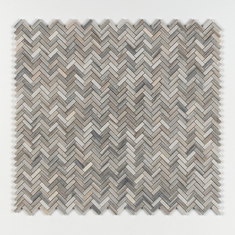 Skyline Honed Herringbone 5/8×3 Marble Mosaics 10 7/16×12 13/16