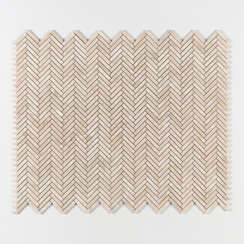 Diana Royal Honed Herringbone 5/8×3 Marble Mosaics 10 7/16×12 13/16