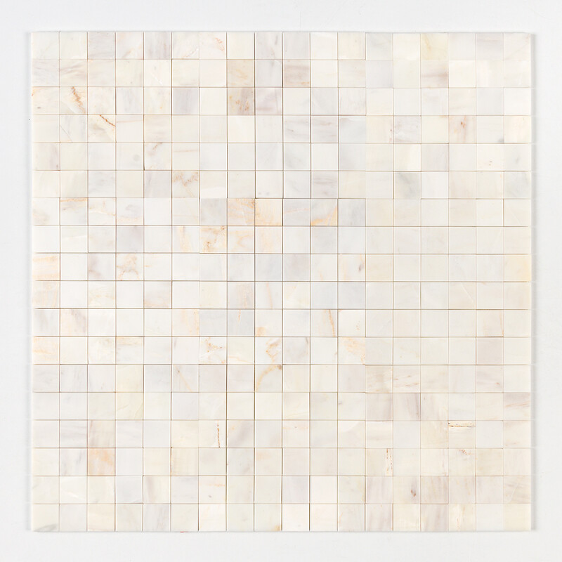 Calacatta Amber Honed 2×2 Marble Mosaics 12×12