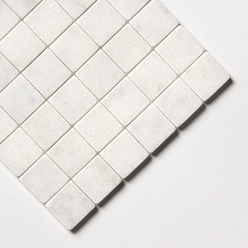 Glacier Tumbled 2×2 Marble Mosaics 12×12