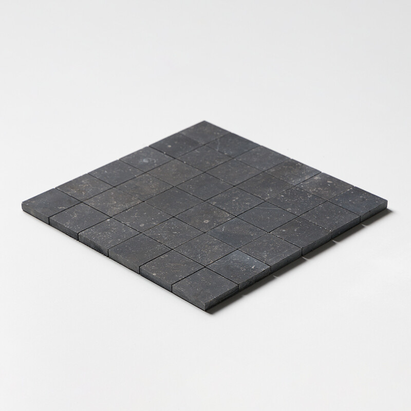 Belgium Blue Honed 2×2 Limestone Mosaics 12×12
