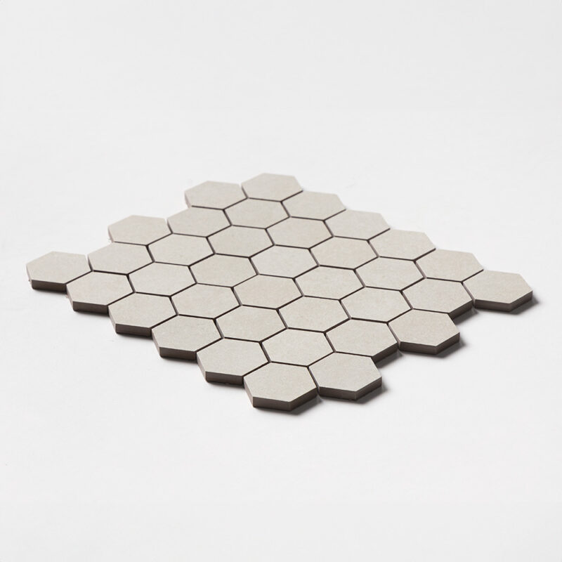 Infinity White  Hexagon 2 Porcelain Mosaics 10 3/8×12 (MS02499)