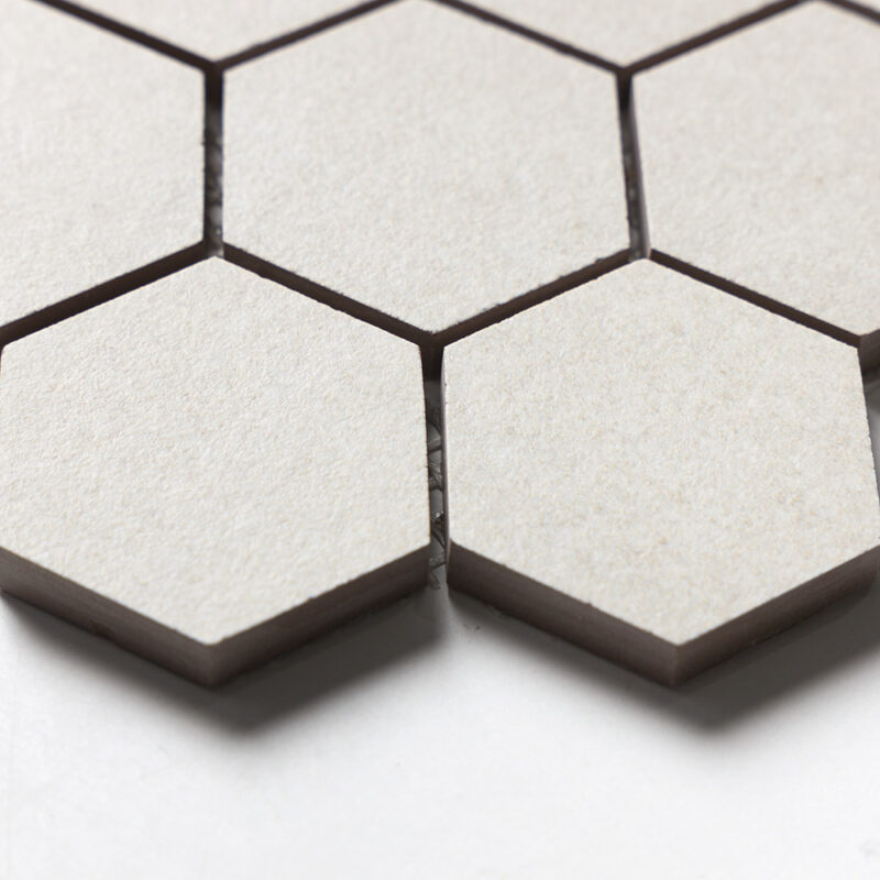 Infinity White  Hexagon 2 Porcelain Mosaics 10 3/8×12 (MS02499)