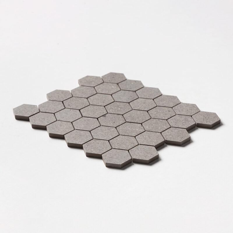 Octavia Grey Hexagon 2 Porcelain Mosaics 10 3/8×12